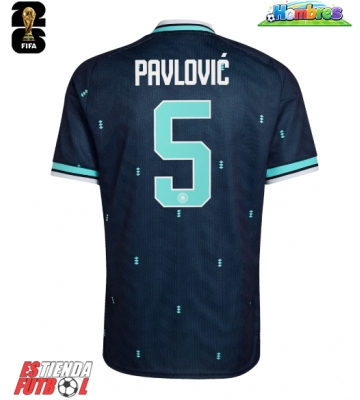 Alemania Aleksandar Pavlovic #5 Segunda Equipación Mundial 2026 Manga Corta